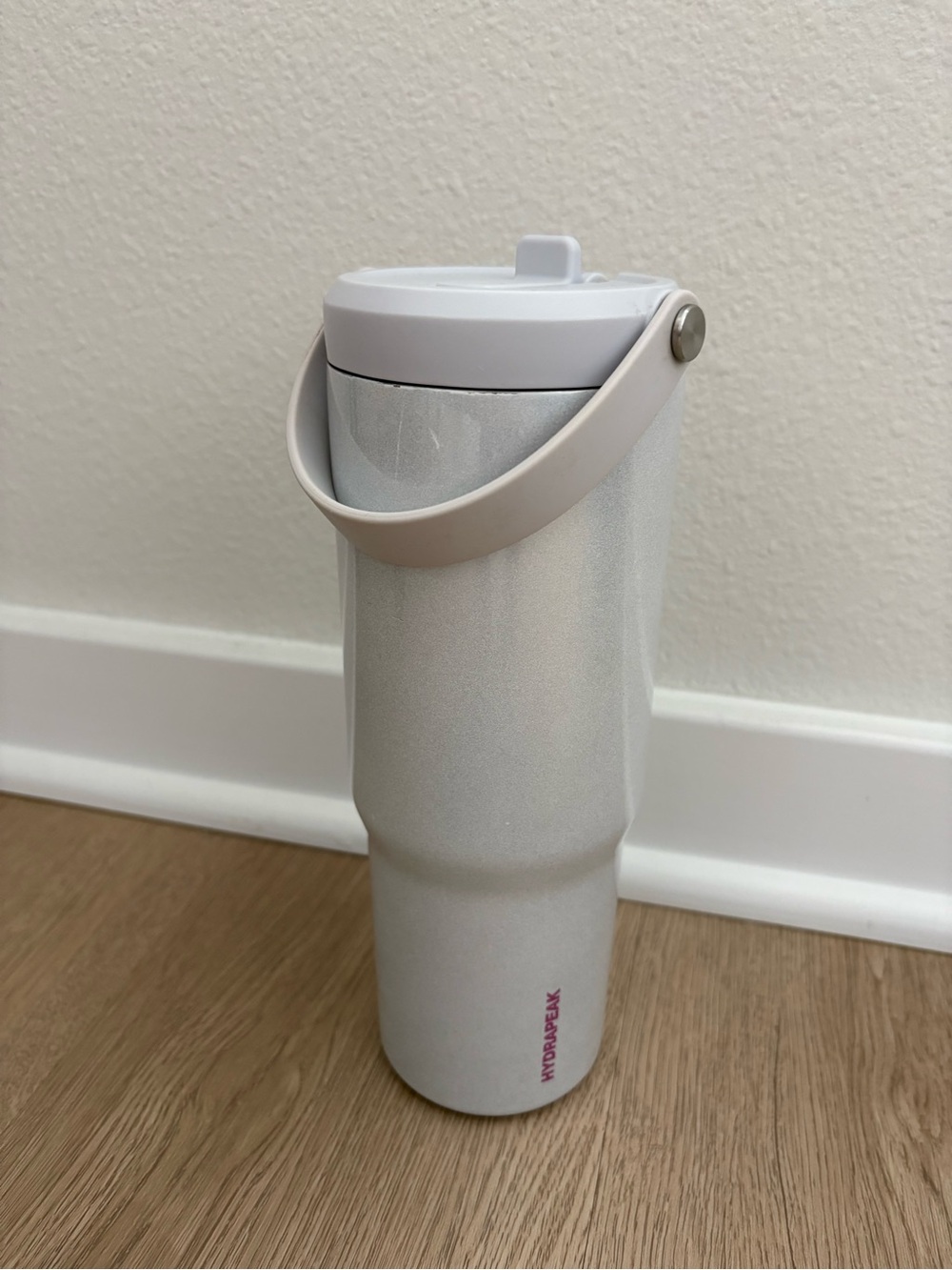 Hydrapeak White Insulated Bottle with Carry Handle